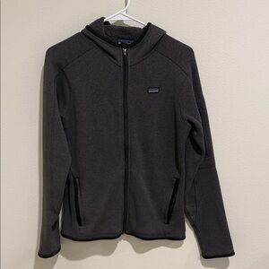 Patagonia Charcoal Hooded Fleece Jacket